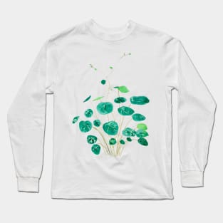 indoor green plant  watercolor Long Sleeve T-Shirt